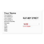 KAT-BOY STREET     Business Cards