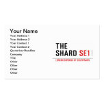 THE SHARD  Business Cards