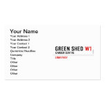green shed  Business Cards
