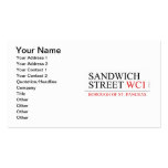 SANDWICH STREET  Business Cards