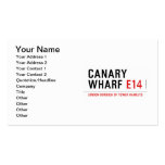 CANARY WHARF  Business Cards