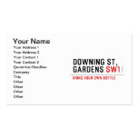Downing St,  Gardens  Business Cards