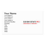 Old Oak estate  Business Cards