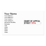 COURT OF APPEAL STREET  Business Cards