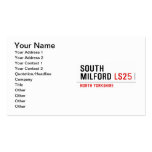 SOUTH  MiLFORD  Business Cards