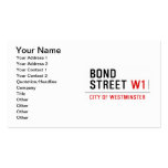 BOND STREET  Business Cards