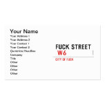 FUCK street   Business Cards