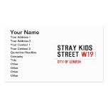 Stray Kids Street  Business Cards