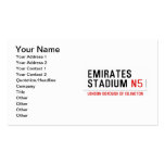 emirates stadium  Business Cards