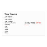 Elsley Road  Business Cards