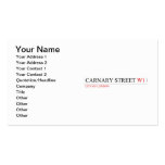 Carnary street  Business Cards