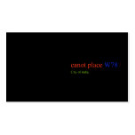 canot place  Business Cards
