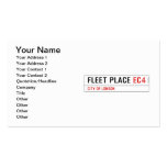 FLEET PLACE  Business Cards