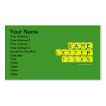 Game Letter Tiles  Business Cards