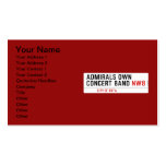 ADMIRALS OWN  CONCERT BAND  Business Cards