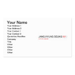 JANG,HYUNG SEUNG  Business Cards