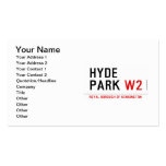 HYDE PARK  Business Cards