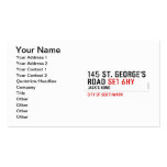 145 St. George's Road  Business Cards