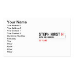 Steph hirst  Business Cards