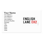 English  Lane  Business Cards