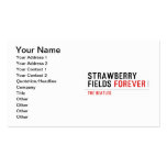 Strawberry Fields  Business Cards