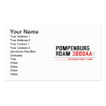 POMPENBURG rdam  Business Cards