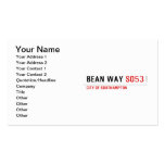 Bean Way  Business Cards