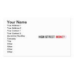 High Street  Business Cards