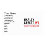 HARLEY STREET  Business Cards