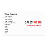 sales  Business Cards