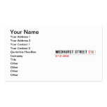 Medhurst street  Business Cards