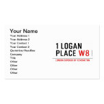 1 logan place  Business Cards
