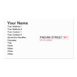 PADIAN STREET  Business Cards