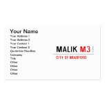 Malik  Business Cards