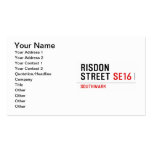 RISDON STREET  Business Cards