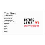 oxford  street  Business Cards