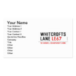 whitcrofts  lane  Business Cards