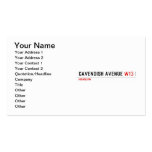 Cavendish avenue  Business Cards