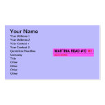 Martina Road #10  Business Cards