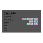 Periodic
 Table
 Writer  Business Cards