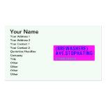 (Brewashere) ave.stophating  Business Cards