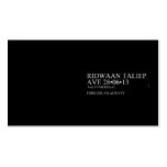 Ridwaan TaLiEp Ave  Business Cards