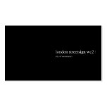 london streetsign  Business Cards