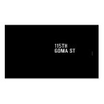 115TH Goma St  Business Cards