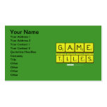 Game
 Letter nomsa luv's andile
 Tiles  Business Cards