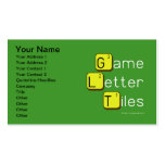 Game Letter Tiles  Business Cards