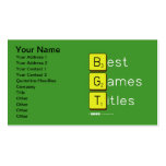 Best
 Games
 Titles  Business Cards