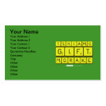 TSHIAMO
 GIFT
 MORAKE  Business Cards