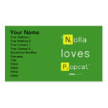 'Nolla 
 loves
 Popcat'  Business Cards