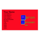 Marion
 Janssen  Business Cards